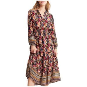 Anthropologie Othilia Cindy Small Boho Peasant Cottagecore Floral Maxi Dress